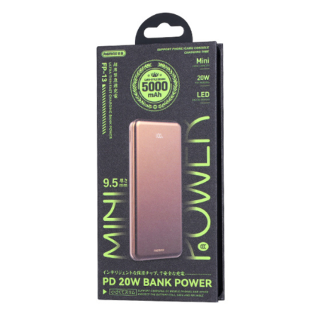 Power Bank Ultra-Fin à Charge Rapide PD20W 5000mAh FP-13 REMAX - Or